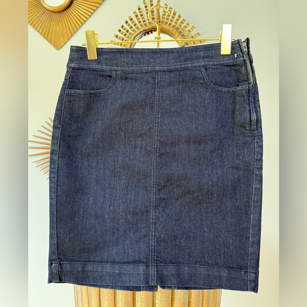 LOFT - Dark Blue Denim Pencil Skirt